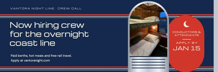 Vantora Night Line crew hiring header template