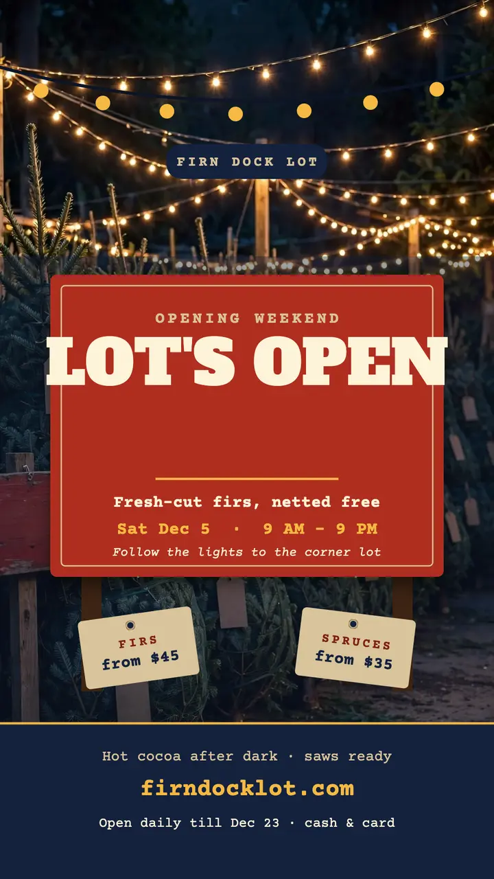 Firn Dock Lot opening weekend story template