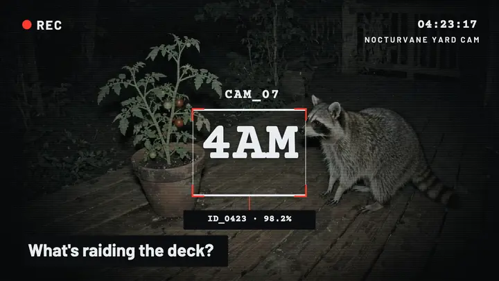 Night visitor trail-cam YouTube thumbnail template