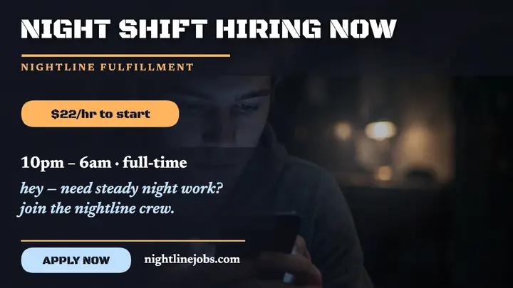 Nightline night shift hiring thumbnail template