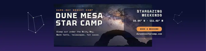 Dune Mesa Star Camp night banner template