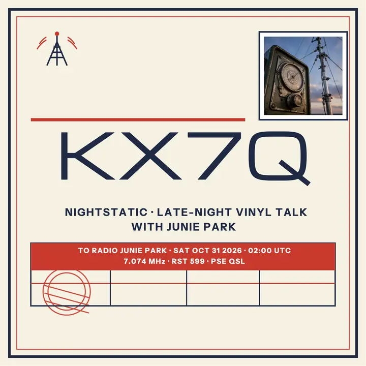 Nightstatic late-night radio podcast cover template