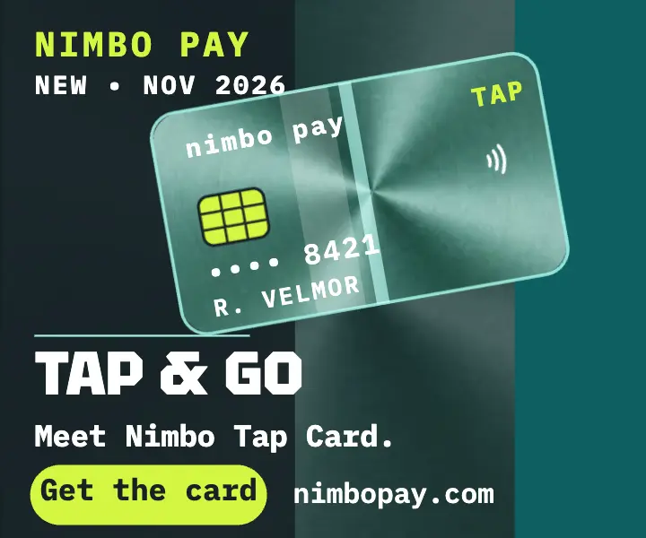 Nimbo Tap Card launch ad: tap card launch ad template