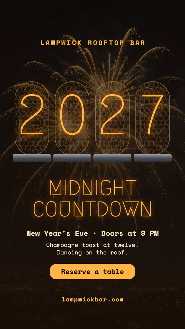 Lampwick rooftop New Year countdown story template