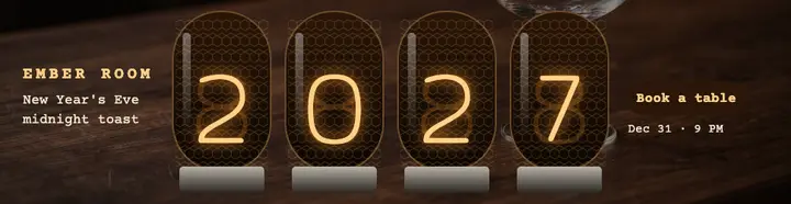 Ember Room New Year's Eve nixie billboard template