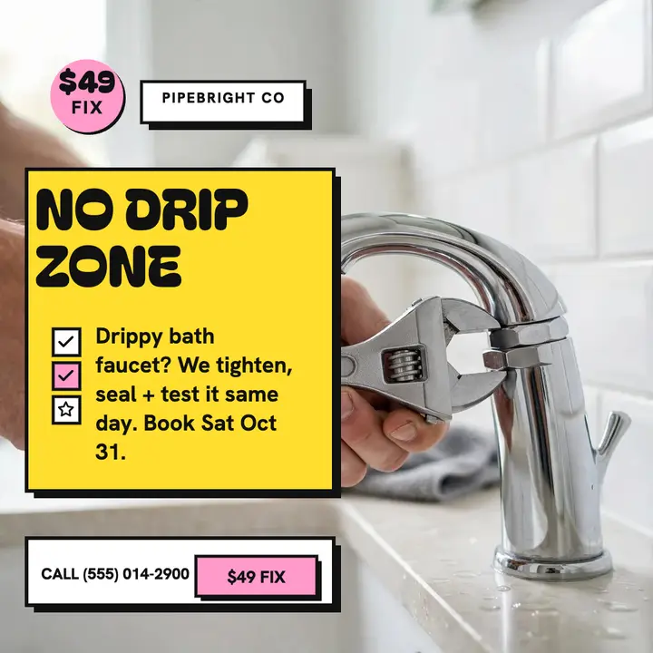 Pipebright no drip plumber dispatch post template