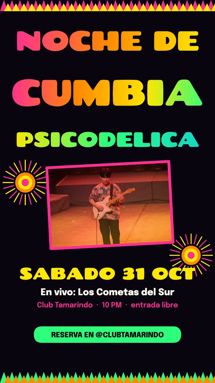 Noche de Cumbia chicha story template