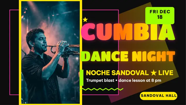 Noche Sandoval cumbia night thumbnail template
