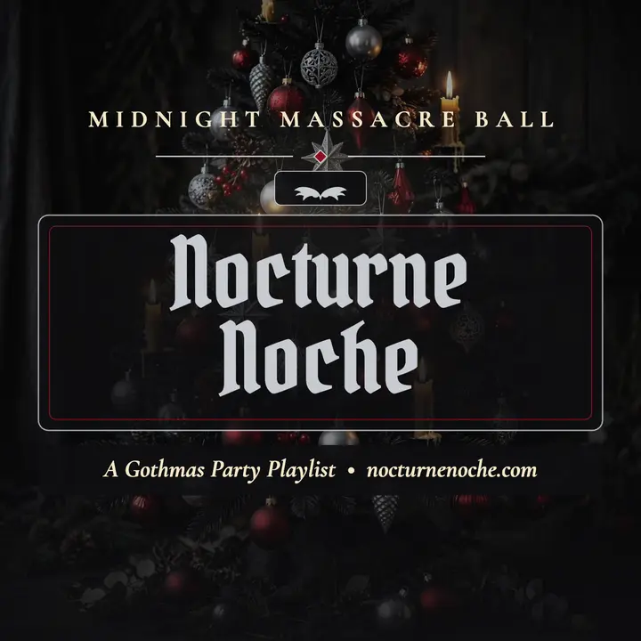 Nocturne Noche gothmas podcast cover: goth christmas podcast cover template