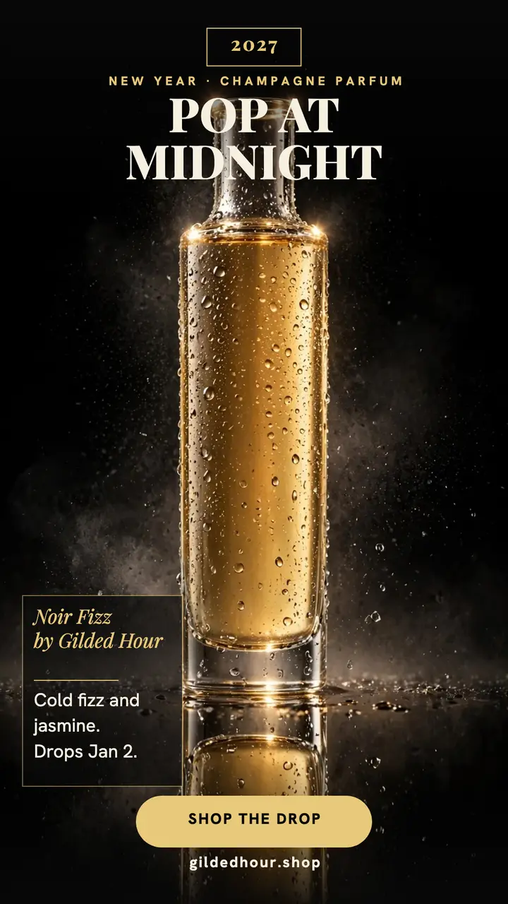 Gilded Hour Noir Fizz New Year story template