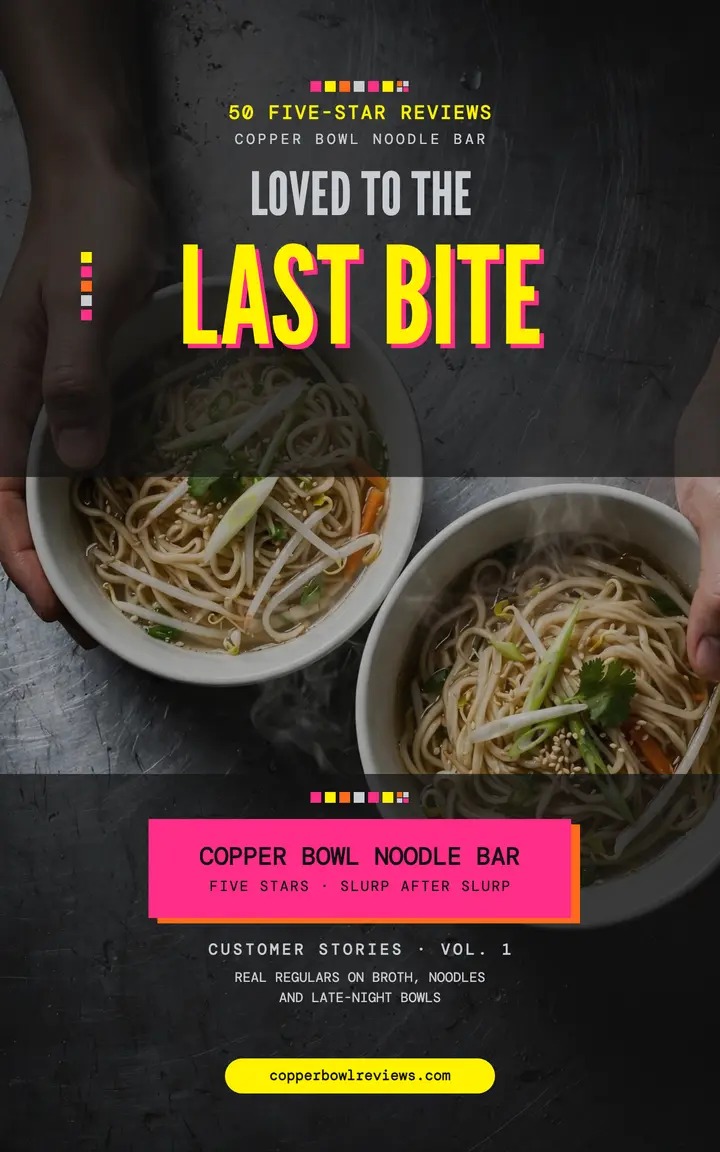 Copper Bowl reviews ebook, noodle bar: noodle shop reviews ebook template