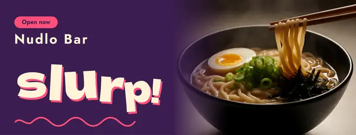Slurp warped type noodle bar cover template
