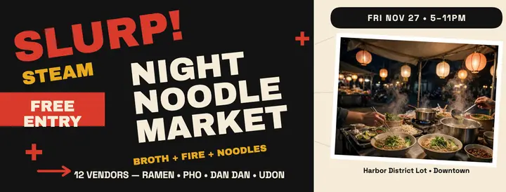 Night Noodle Market futurist cover template