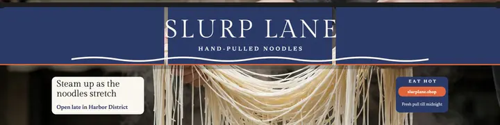 Slurp Lane noren curtain banner template