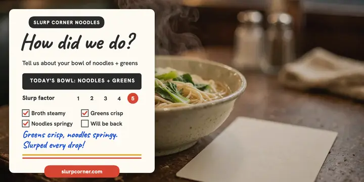 Slurp Corner Noodles comment card post template