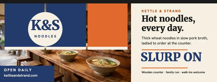 Kettle and Strand noren cover template