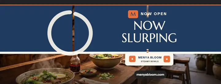 Menya Bloom noren now open cover template