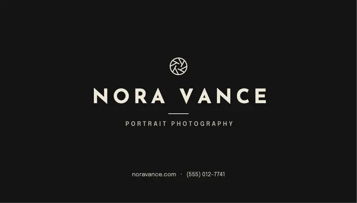 Photography card template