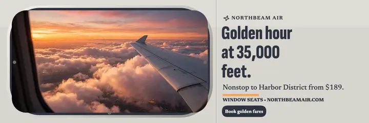 Northbeam Air golden hour flight header template