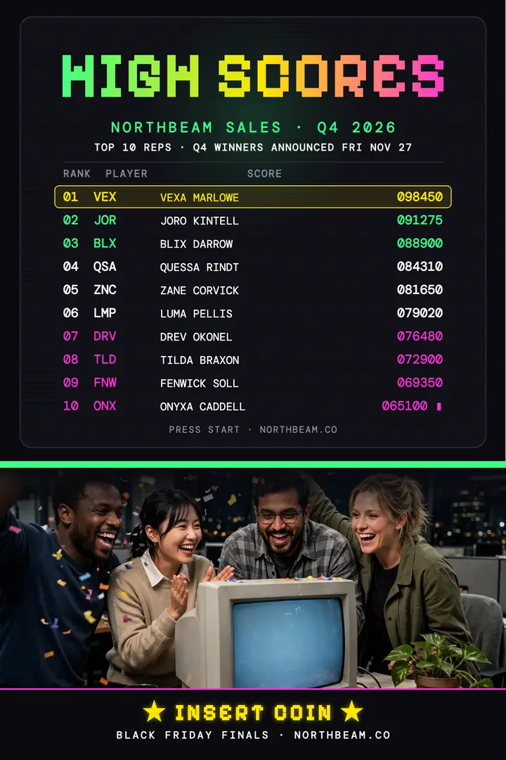 Northbeam Q4 high scores sales poster template