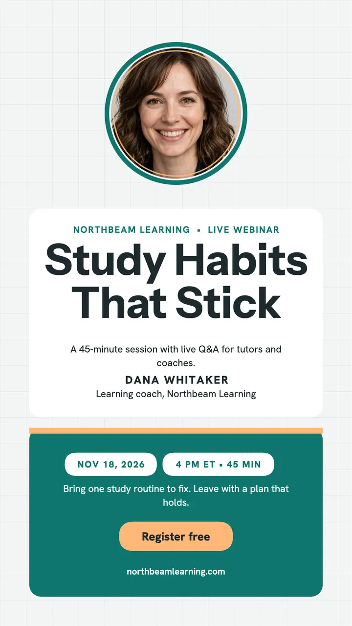Northbeam study habits webinar story: webinar speaker story template