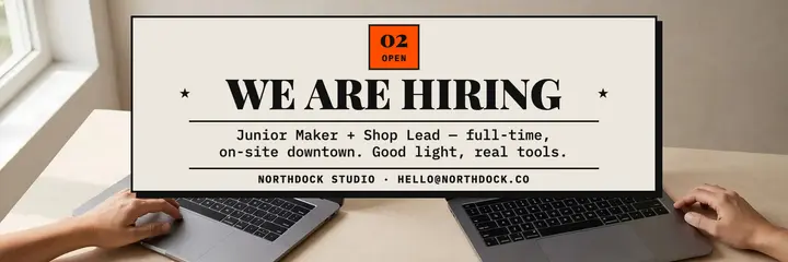 Northdock Studio hiring header template
