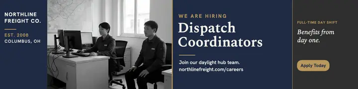 Northline Freight dispatch hiring banner: hiring banner template