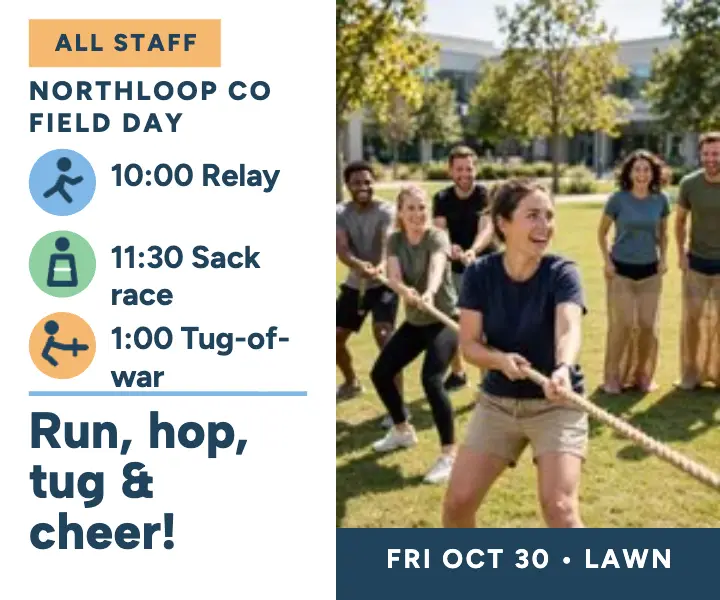 Northloop Co field day schedule ad template