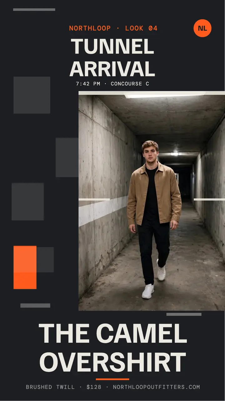Northloop overshirt tunnel arrival story template