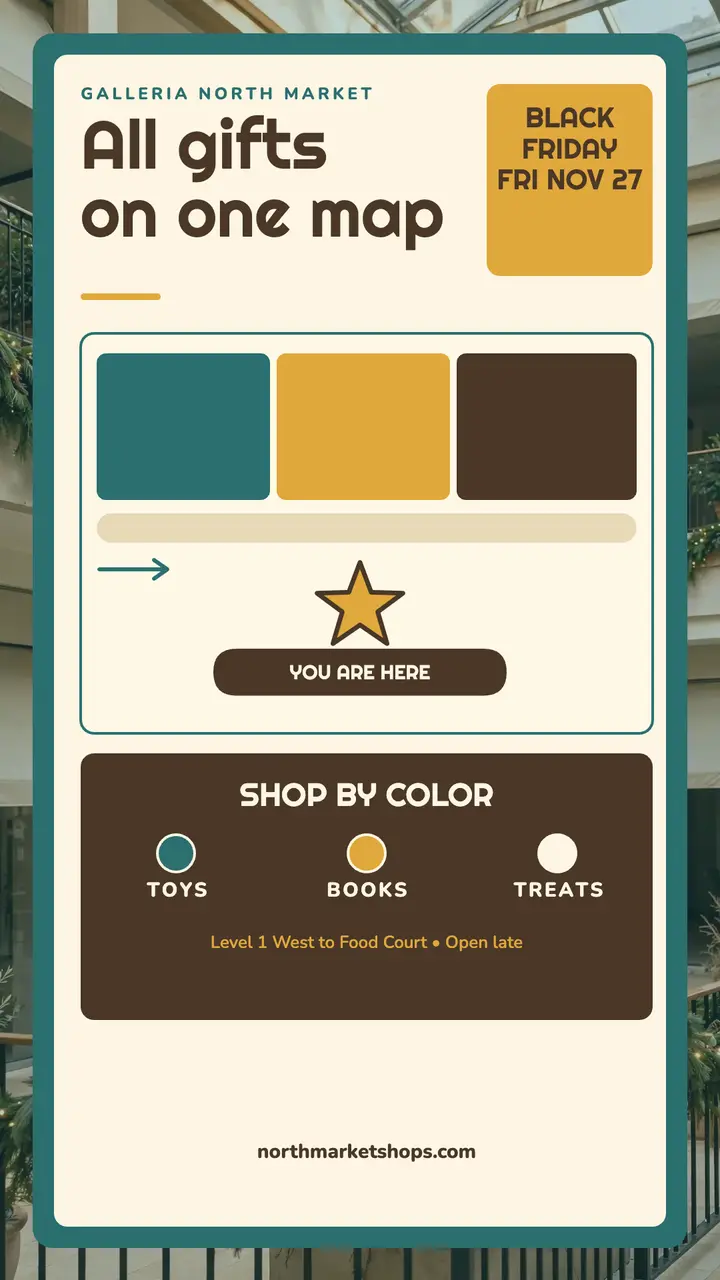 North Market holiday map story template