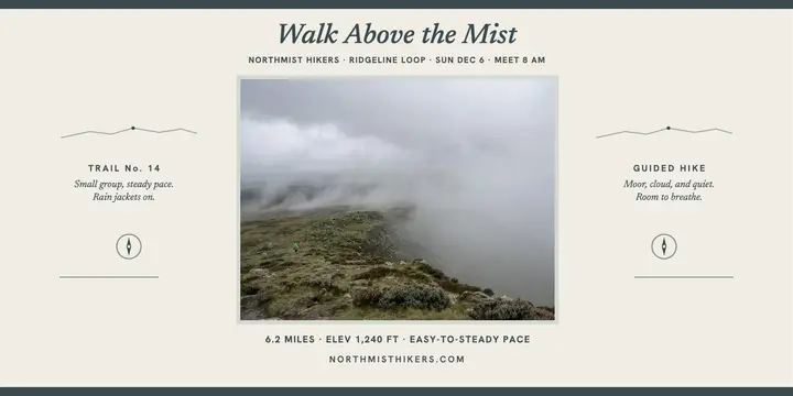 Northmist guided ridge hike misty post template