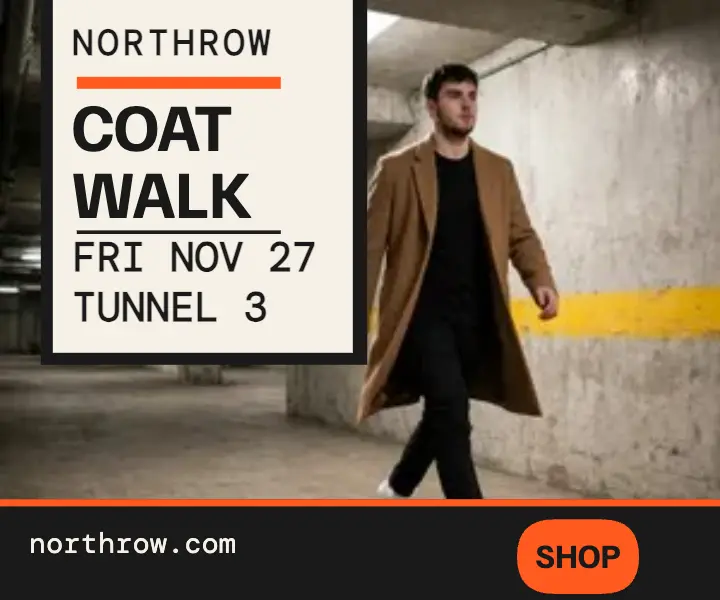Northrow Fall Coat Walk tunnel ad template