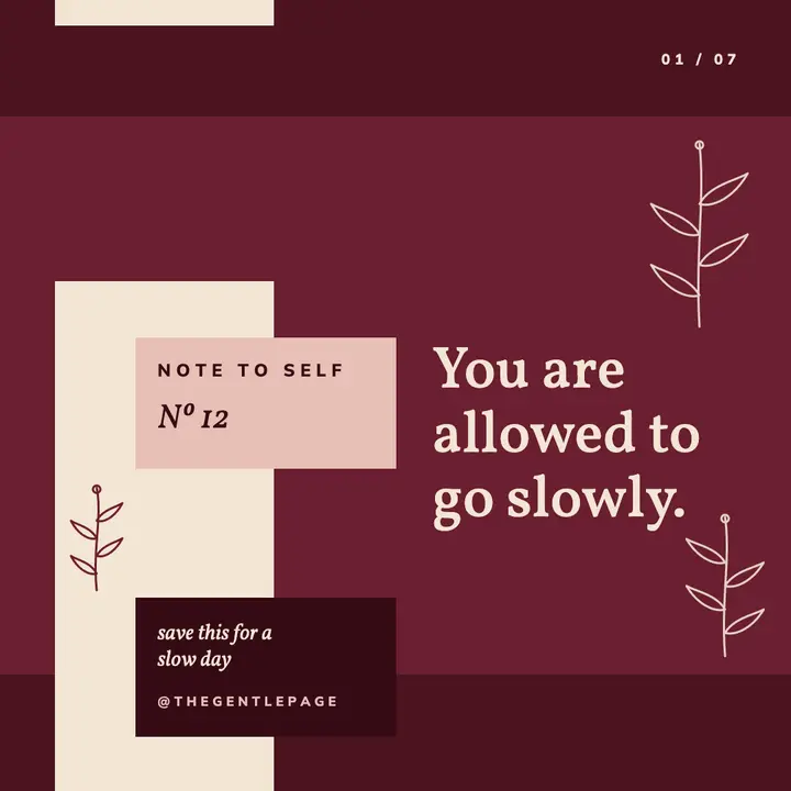 Note to self quote template