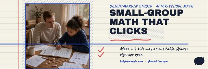 Brightmargin small-group math help header template