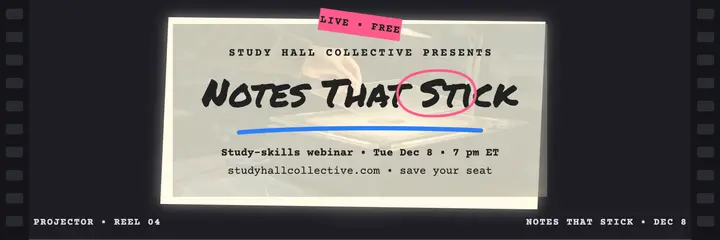 Notes That Stick webinar header: webinar header template