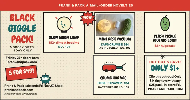 Prank and Pack Black Friday comic bundle template