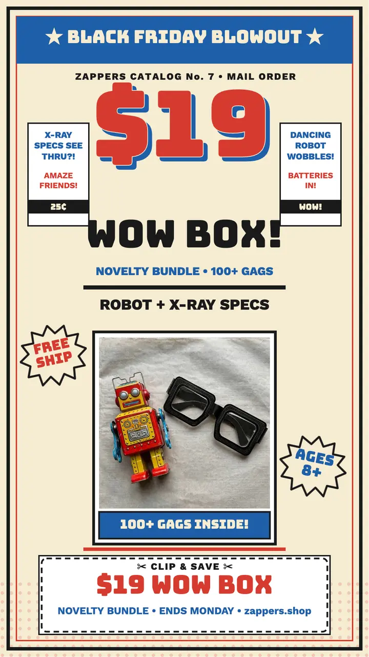 Zappers Wow Box Black Friday comic story template