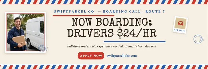 Swiftparcel boarding call drivers header template