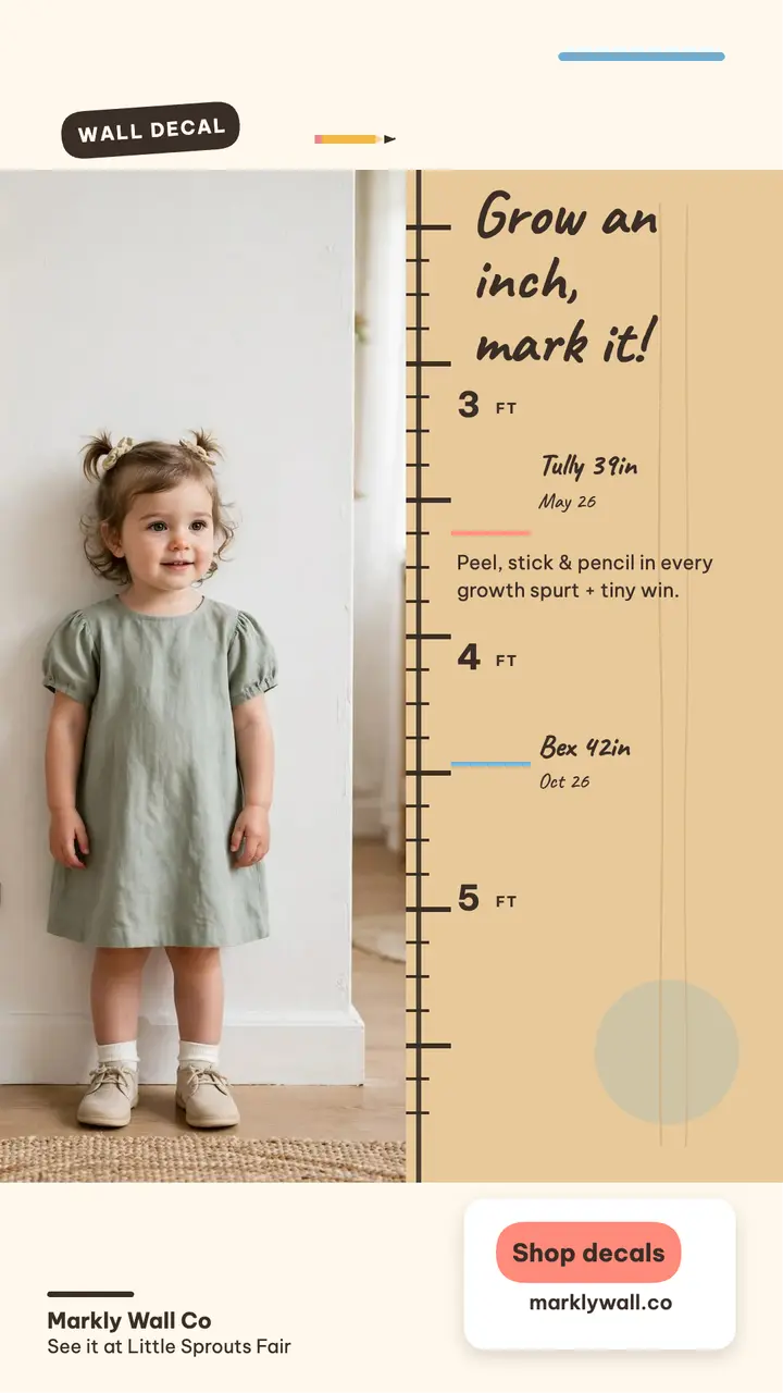 Markly growth chart decal story template