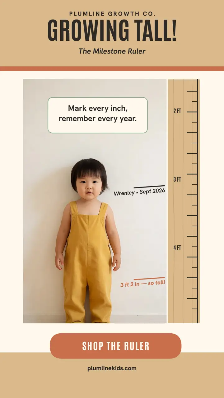 Plumline growth ruler nursery story template