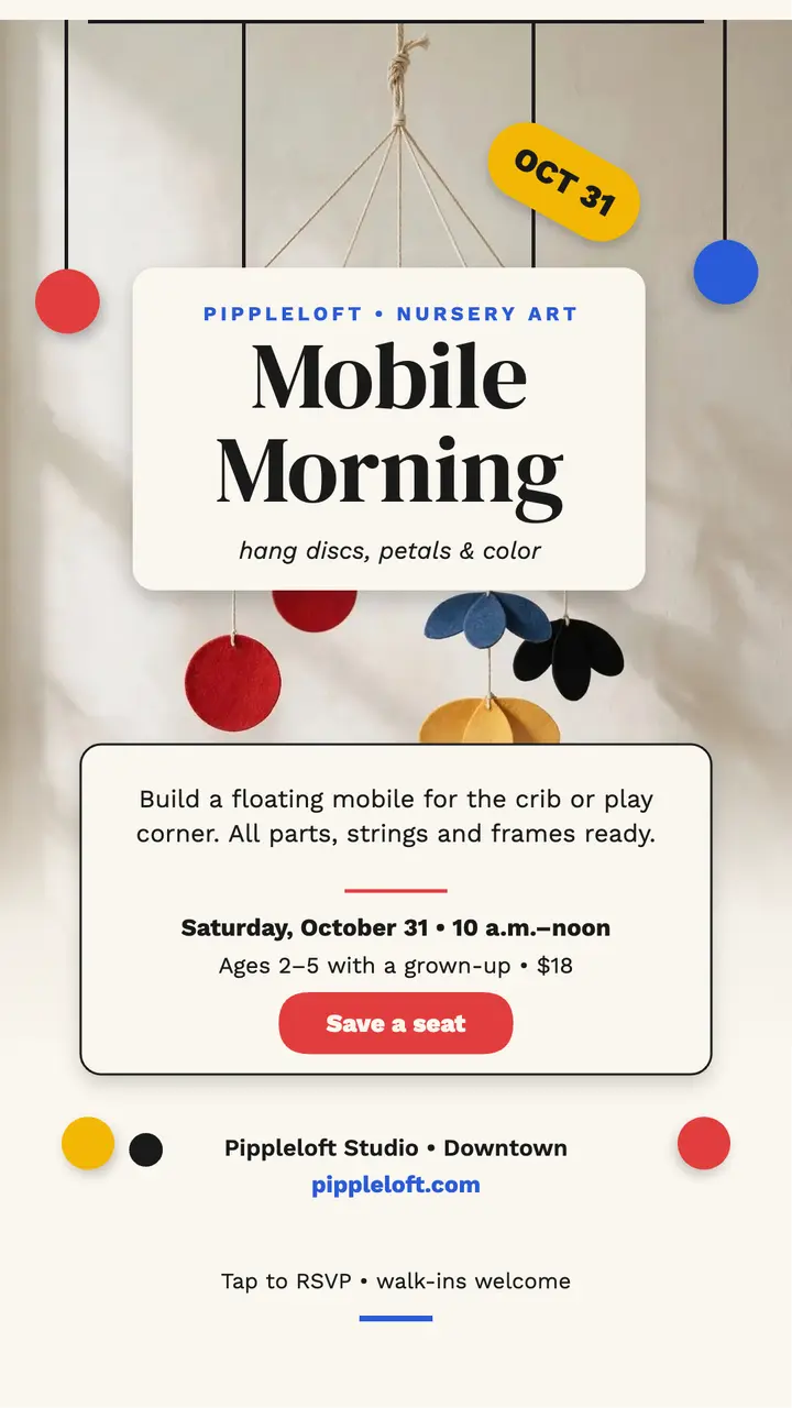 Pippleloft mobile morning workshop story template