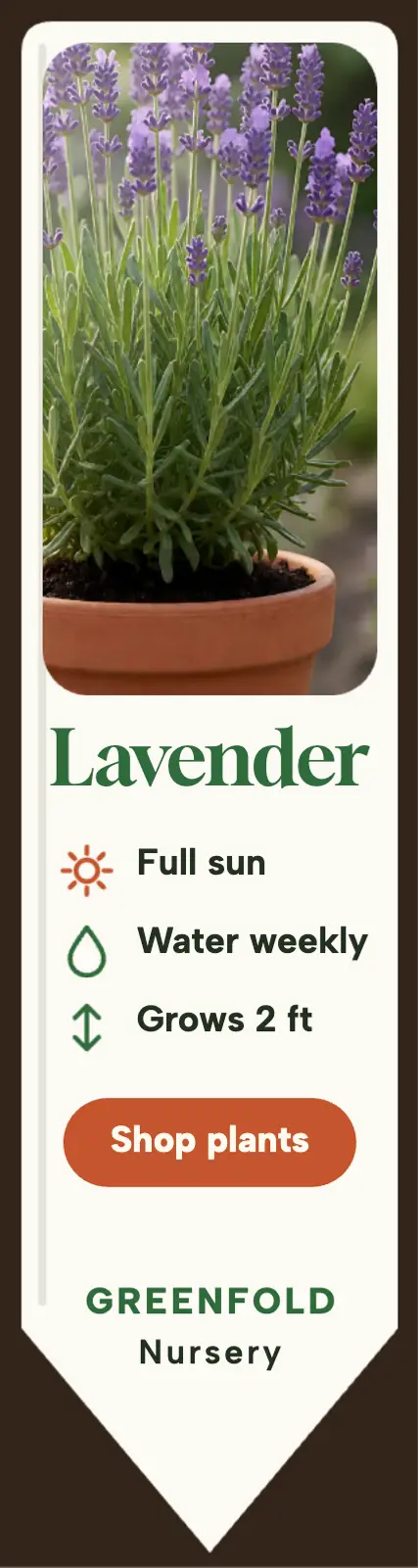 Nursery plant tag skyscraper ad template