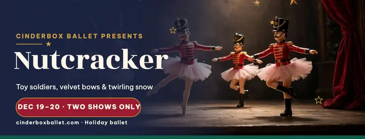Cinderbox Nutcracker holiday cover: nutcracker ballet cover template