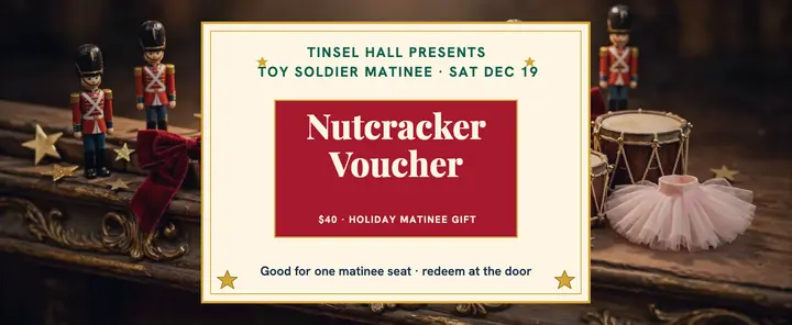 Tinsel Hall Nutcracker gift voucher template
