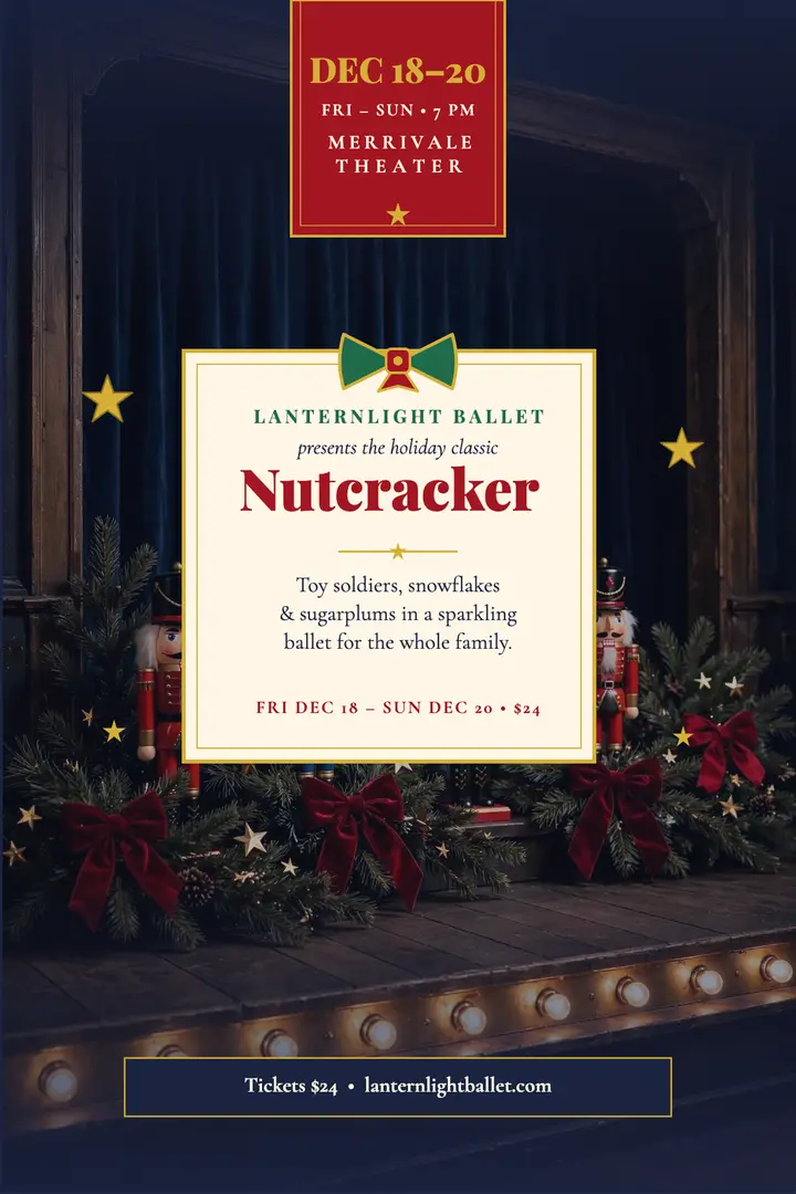 Lanternlight Nutcracker ballet poster template