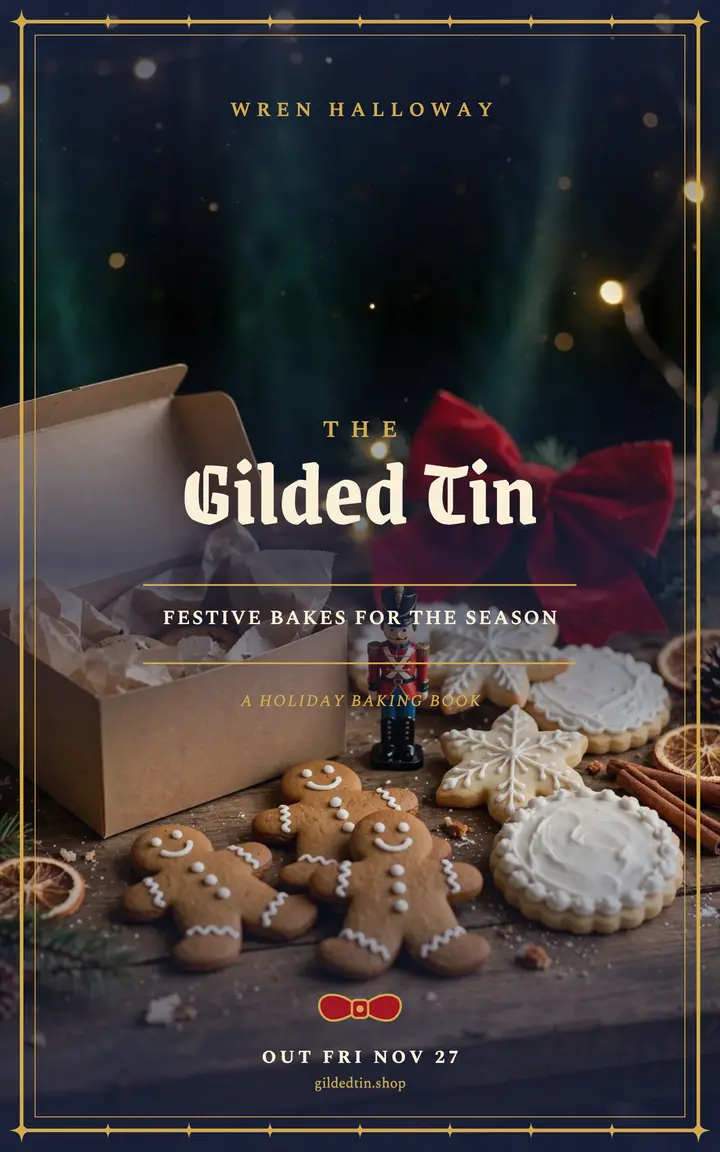 The Gilded Tin holiday bake ebook cover template