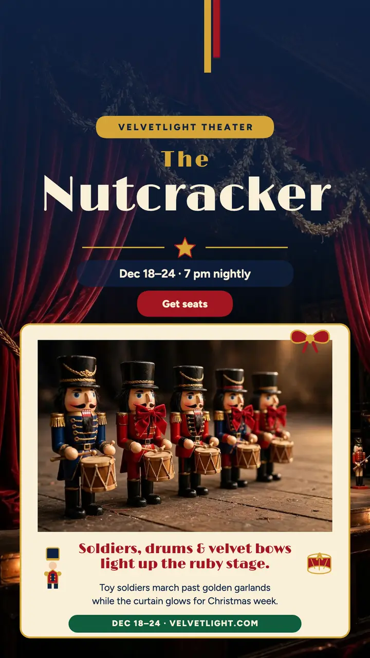 Velvetlight Nutcracker holiday story template