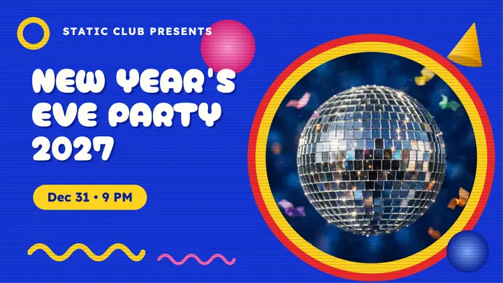 Static Club NYE countdown ident thumbnail template