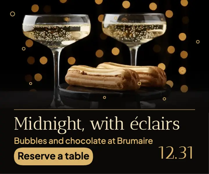 New Year's Eve eclair and champagne ad: new year's eve dessert ad template
