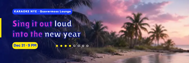 New Year's Eve karaoke night lyric screen header: karaoke night x header template
